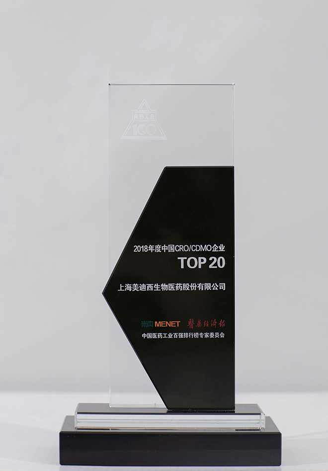 2018年度中国CRO、CDMO企业-TOP20